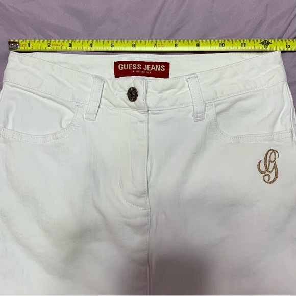 VTG Guess White Denim Skirt With Flared Mermaid-Style Bottom size 24 - Picture 4 of 10